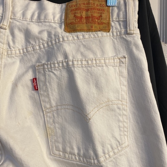 Levi's 514 White Jeans Size 34 x 30 - Picture 4 of 6